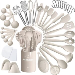 Belfry Kitchen Kitchen Utensil Set, 43 -Piece Silicone Cooking Utensil Set, Heat -Resistant Cookware Set Black Belfry Kitchen Kitchen Utensil Set, 43 -Piece Silicone Cooking Utensil Set, Heat -Resistant Cookware Set Black
