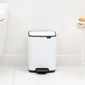 Brabantia Bo Pedal Bin White 4 L/26.8cm H x 19.9cm W x 20.8cm D Brabantia Bo Pedal Bin White 4 L/26.8cm H x 19.9cm W x 20.8cm D