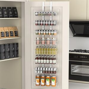 Belfry Kitchen Over Door Storage, Pantry Organizers Spice Rack With Adjustable Basket, Foldable Metal Pantry Shelves For Kitchen Bathroom, 8 Tier Back Of Door Storag 154.5cm H X 35cm W X 13cm D Belfry Kitchen Over Door Storage, Pantry Organizers Spice Rack With Adjustable Basket, Foldable Metal Pantry Shelves For Kitchen Bathroom, 8 Tier Back Of Door Storag 154.5cm H X 35cm W X 13cm D