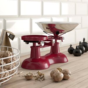 Symple Stuff Mechanical Kitchen Scale Red/Chrome 19cm H X 31.5cm W Symple Stuff Mechanical Kitchen Scale Red/Chrome 19cm H X 31.5cm W