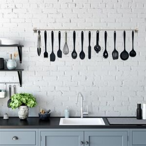 Belfry Kitchen Nonstick Kitchen Utensils Set - Silicone Kitchen Cookware Gadgets With Holder - Spoon Holder - Heat Resistant - Dishwasher Safe - BPA Free - 38 Pieces Black 13.7cm L Belfry Kitchen Nonstick Kitchen Utensils Set - Silicone Kitchen Cookware Gadgets With Holder - Spoon Holder - Heat Resistant - Dishwasher Safe - BPA Free - 38 Pieces Black 13.7cm L