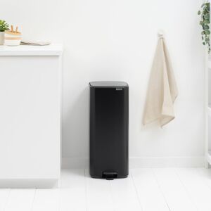 Brabantia 30 Litre Bo Pedal Bin Matt Black 30L Brabantia 30 Litre Bo Pedal Bin Matt Black 30L