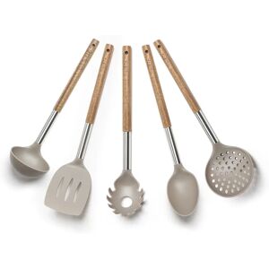 Excelsa Natural Life Set Of 5 Kitchen Wood Tools brown/gray