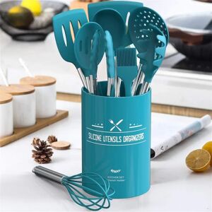 Belfry Kitchen 15PCS Kitchen Utensil Set, Silicone Cooking Turner, Umite Kitchen Utensil Set, Cooking Tool Turner Tong, Spatula Spoon Nonstick, Heat Resistant Cookwa blue