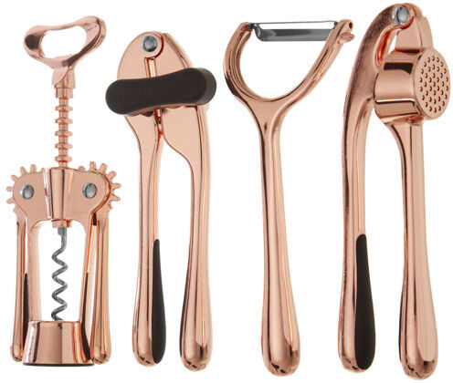 Symple Stuff 5 Piece Kitchen Utensil Set Symple Stuff Colour: Rose Gold  - Size: Small Symple Stuff 5 Piece Kitchen Utensil Set Symple Stuff Colour: Rose Gold  - Size: Small