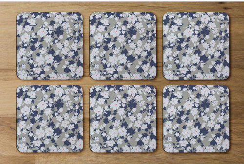 Marlow Home Co. Flowers Coaster Marlow Home Co. Colour: Grey/Purple/White  - Size: 75cm H X 60cm W X 30cm D Marlow Home Co. Flowers Coaster Marlow Home Co. Colour: Grey/Purple/White  - Size: 75cm H X 60cm W X 30cm D
