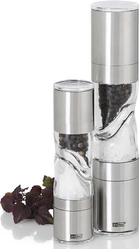AdHoc Pure 2-in-1 Salt and Pepper Combination Mill AdHoc Size: 16cm H x 4.5cm W x 4.5cm D  - Size: 80cm H X 80cm W X 2cm D AdHoc Pure 2-in-1 Salt and Pepper Combination Mill AdHoc Size: 16cm H x 4.5cm W x 4.5cm D  - Size: 80cm H X 80cm W X 2cm D
