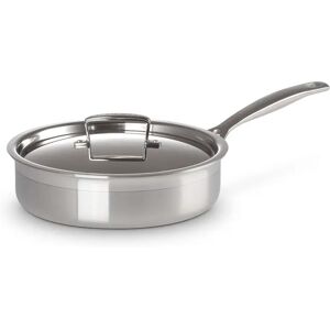 Le Creuset 3-Ply Stainless Steel Saute Pan 24cm gray 10.7 H x 24.0 W cm