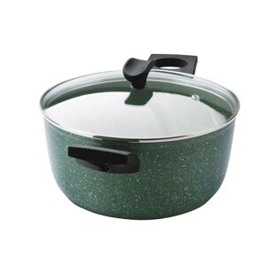 Prestige Eco Plant Based Non-Stick induction Stockpot with Toughened Glass Lid 24cm 4.5L - Recycled and Recyclable, Pfoa Free gray/green 12.5 H x 24.0 W cm