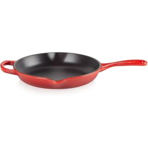 Le Creuset Cast Iron Frying Pan with Metal Handle 23cm red