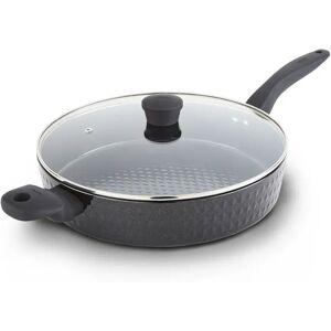 Tower Dimo 4.3L Non-Stick Aluminium Saute Pan with Lid gray 12.2 H x 30.0 W cm