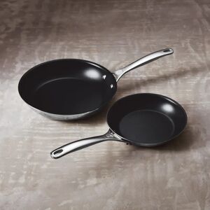 Le Creuset Signature Stainless Steel 2 piece Frying Pan Set black/gray