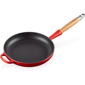 Le Creuset Signature Cast Iron Frying Pan with Wooden Handle 28cm red/gray 8.4 H x 56.3 D cm