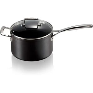 Le Creuset Toughened Non-Stick Saucepan with Glass Lid black 19.2 H x 21.1 W cm