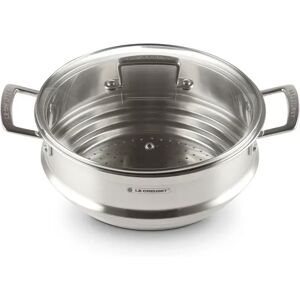 Le Creuset 3-Ply Stainless Steel Multi Steamer with Glass Lid brown 15.4 H x 23.2 W cm