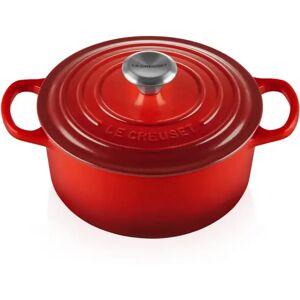 Le Creuset Cast Iron Round Casserole red/gray 24cm