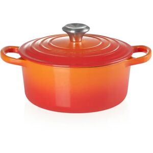 Le Creuset Cast Iron Round Casserole orange/gray 20cm