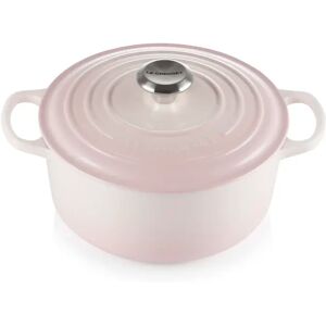 Le Creuset Cast Iron Round Casserole pink/gray 24cm