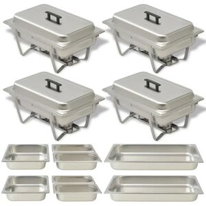 Symple Stuff Stainless Steel 4 Piece Chafing Dish Set 30cm H X 36cm D Symple Stuff Stainless Steel 4 Piece Chafing Dish Set 30cm H X 36cm D
