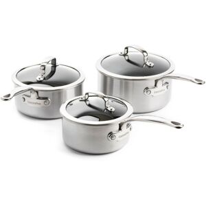 Greenpan Premiere 3 Piece Saucepan Set Stainless Steel;Satin Black Greenpan Premiere 3 Piece Saucepan Set Stainless Steel;Satin Black
