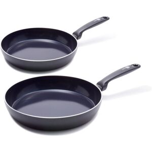 GreenPan Torino Aluminium Non-Stick 24cm & 28cm Frying Pan Set Matte Black 28cm GreenPan Torino Aluminium Non-Stick 24cm & 28cm Frying Pan Set Matte Black 28cm