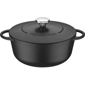 Tramontina Trento Enamelled Cast Iron Shallow Casserole Dish 28cm (4.1 litres) Black 36.1cm/6L Tramontina Trento Enamelled Cast Iron Shallow Casserole Dish 28cm (4.1 litres) Black 36.1cm/6L