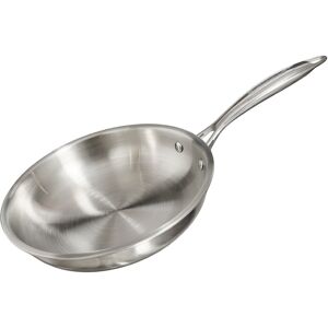 Buckingham Tri-Ply Skillet Frying Pan Uncoated 18/8 Stainless Steel Induction Compatible Oven Safe 260°C Even Heat Distribution For Healthy Cooking Pf Silver 5.5cm H x 45cm W x 24cm D Buckingham Tri-Ply Skillet Frying Pan Uncoated 18/8 Stainless Steel Induction Compatible Oven Safe 260°C Even Heat Distribution For Healthy Cooking Pf Silver 5.5cm H x 45cm W x 24cm D