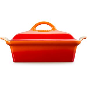 Le Creuset Stoneware Deep Square Dish with Lid 23cm Orange 2L Le Creuset Stoneware Deep Square Dish with Lid 23cm Orange 2L