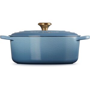 Le Creuset Signature 27cm Cast Iron Oval Casserole - Sea Salt Le Creuset Signature 27cm Cast Iron Oval Casserole - Sea Salt