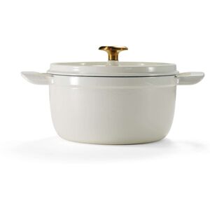 Tramontina Enamelled Cast Iron Casserole 22 cm (Blue) White 26 cm Tramontina Enamelled Cast Iron Casserole 22 cm (Blue) White 26 cm