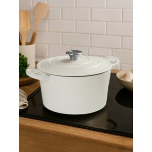 Symple Stuff 4 L Cast Iron Round Casserole Off White 4L Symple Stuff 4 L Cast Iron Round Casserole Off White 4L