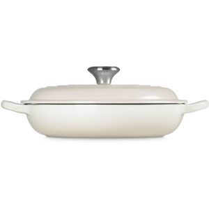 Le Creuset Signature Cast Iron 22cm Meringue Shallow Casserole - Cookware Le Creuset Signature Cast Iron 22cm Meringue Shallow Casserole - Cookware