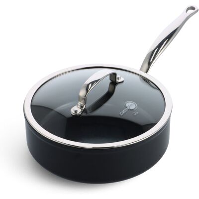 Greenpan Barcelona Pro Skillet Covered 24Cm / 3.4 Litre Satin Black Greenpan Barcelona Pro Skillet Covered 24Cm / 3.4 Litre Satin Black