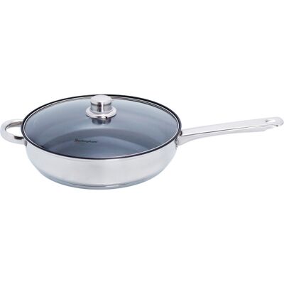 Buckingham Stainless Steel Deep Sauté Pan Induction Compatible Silver 28 cm Buckingham Stainless Steel Deep Sauté Pan Induction Compatible Silver 28 cm