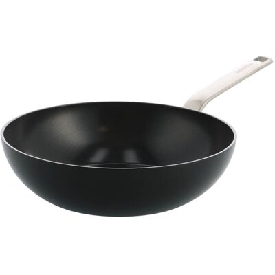 Greenpan Evolution Wok 28cm - Cream Black/Silver 28cm W Greenpan Evolution Wok 28cm - Cream Black/Silver 28cm W