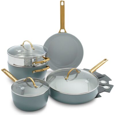 GreenPan Padova 8 Piece Aluminium Non Stick Cookware Set Blue 10 GreenPan Padova 8 Piece Aluminium Non Stick Cookware Set Blue 10