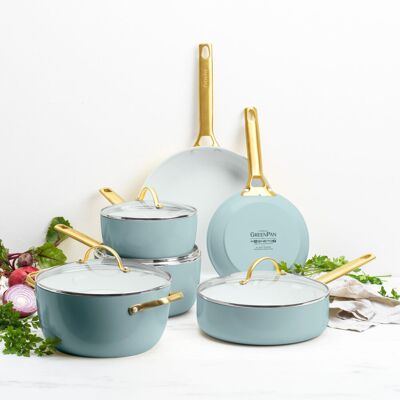Greenpan Padova Reserve 6 Piece Set - Blush Pink Smokey Blue Greenpan Padova Reserve 6 Piece Set - Blush Pink Smokey Blue