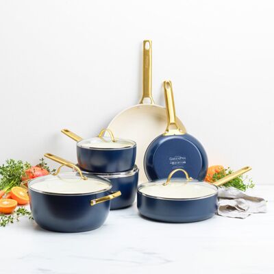 Greenpan Padova Reserve 6 Piece Set - Blush Pink Blue Greenpan Padova Reserve 6 Piece Set - Blush Pink Blue