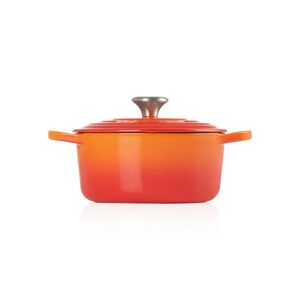 Le Creuset Cast Iron Round Casserole orange/gray 24cm