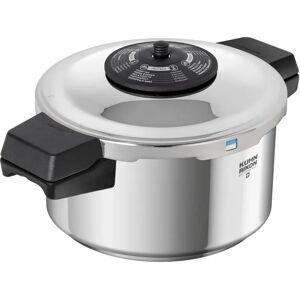 Kuhn Rikon Duromatic Neo Stainless Steel Pressure Cooker for All Hobs, Side Grips black/gray 20.7 H x 24.8 W cm