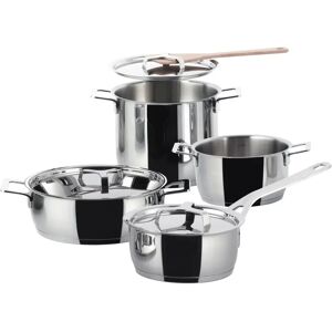 Alessi Pots&Pans 4 Piece Stainless Steel (18/10) Cookware Set gray