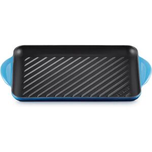 Le Creuset Cast Iron Rectangular Grill 32cm blue