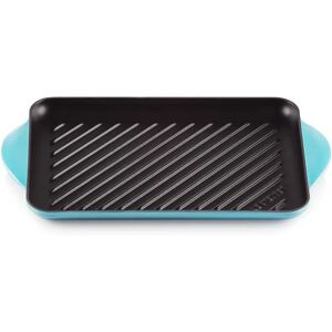 Le Creuset Cast Iron Rectangular Grill 32cm blue/black/brown