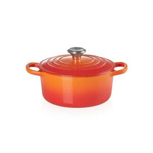 Le Creuset Cast Iron Round Casserole orange/gray 20cm