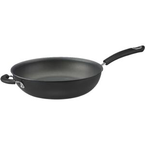 Circulon Total Hard Anodised induction Non-Stick Dishwasher Safe 30cm Wok Stiryfry Pan with Helper Handle black/gray 13.0 H x 30.5 W cm