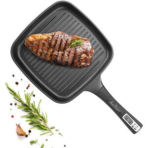 Jean Patrique The Meat Master Non-Stick Grill Pan black/gray 4.0 H x 28.0 W x 28.0 D cm