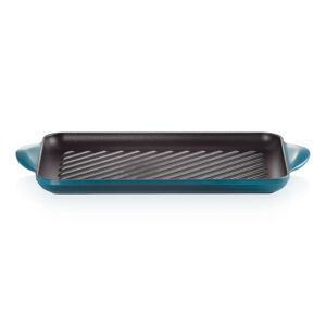 Le Creuset Cast Iron Rectangular Grill 32cm gray/blue/brown