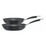 Circulon Momentum Hard Anodized 22cm & 25cm Frypan Twinpack black 12.3 H cm