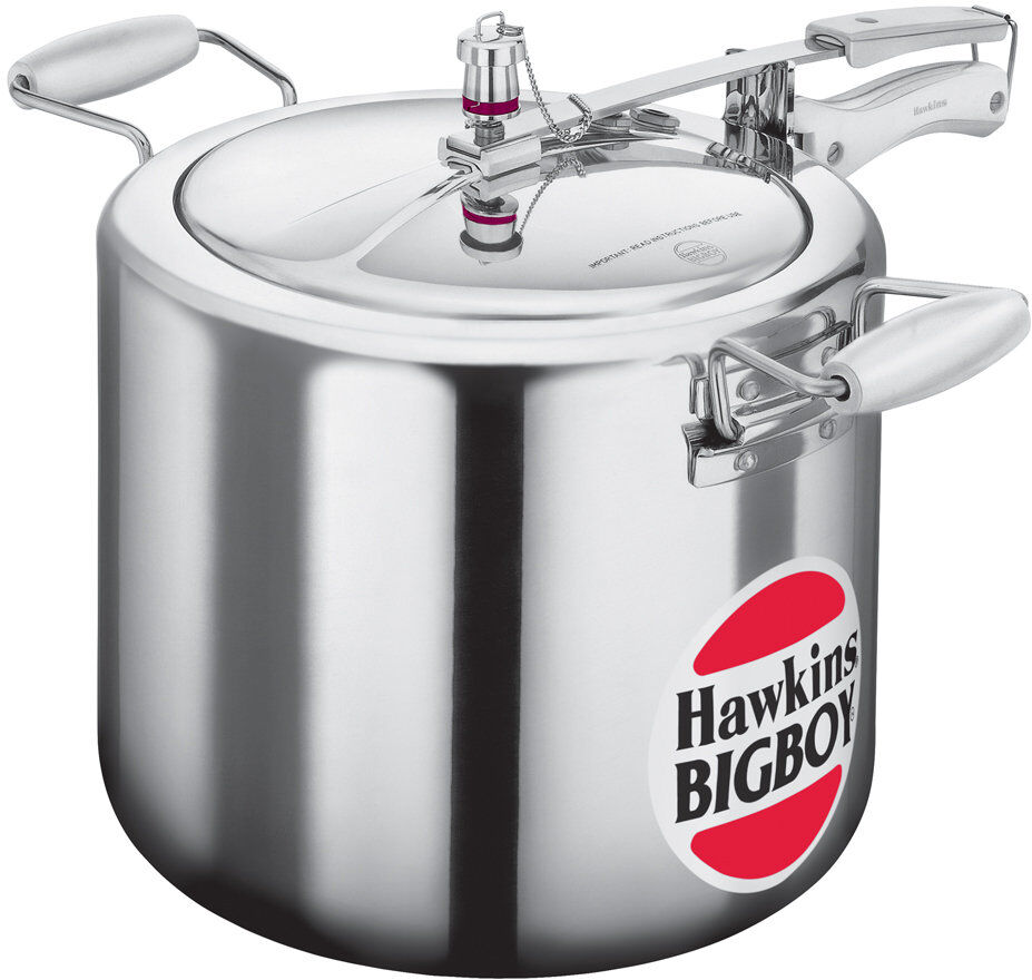 Hawkins BIGBOY 18L Pressure Cooker Xtra Thick Base Silver 18L