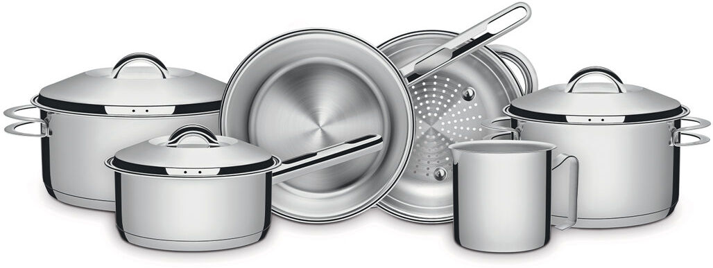 Tramontina Stainless Steel 6 Pcs. Cookware Set Silver 9